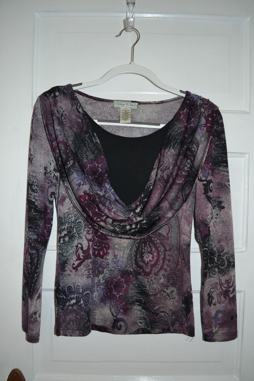Vintage 90's Inspired Witchy Whimsygoth Cowlneck Blouse Practical Magic